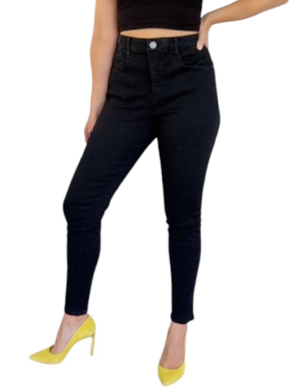 Nordstrom Wit & Wisdom black “Ab”solution high rise ankle length jeans size 10